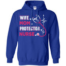 Nurse T-Shirt Wife Mom Protector Nurse Heartbeat Stethoscopes Funny Gift Nurse T Shirts CustomCat