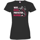 Nurse T-Shirt Wife Mom Protector Nurse Heartbeat Stethoscopes Funny Gift Nurse T Shirts CustomCat