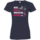 Nurse T-Shirt Wife Mom Protector Nurse Heartbeat Stethoscopes Funny Gift Nurse T Shirts CustomCat