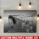 Ocean Dock Personalized Multi-Names Canvas Family - CANLA75 - CustomCat