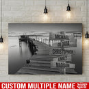 Ocean Dock Personalized Multi-Names Canvas Family - CANLA75 - CustomCat