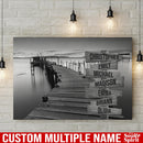Ocean Dock Personalized Multi-Names Canvas Family - CANLA75 - CustomCat