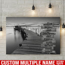 Ocean Dock Personalized Multi-Names Canvas Family - CANLA75 - CustomCat