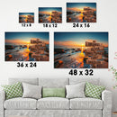 Ocean Sunset Multi Names Premium Canvas Crossroads Personalized Wall Art - Family Street Sign Family Name Art Canvas For Home Decor Personalized Canvas Family - CANLA75 - CustomCat