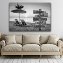 Ocean Sunset Multi Names Premium Canvas - Family Street Sign Family Name Art Canvas For Home Decor Personalized Canvas Wall Art - Customized Canvas Family - CANLA75 - CustomCat