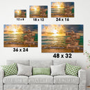 Ocean Sunset Multi Names Premium Canvas - Family Street Sign Family Name Art Canvas For Home Decor Personalized Canvas Wall Art - Customized Canvas Family - CANLA75 - CustomCat