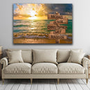 Ocean Sunset Multi Names Premium Canvas - Family Street Sign Family Name Art Canvas For Home Decor Personalized Canvas Wall Art - Customized Canvas Family - CANLA75 - CustomCat