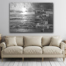 Ocean Sunset Multi Names Premium Canvas - Family Street Sign Family Name Art Canvas For Home Decor Personalized Canvas Wall Art - Customized Canvas Family - CANLA75 - CustomCat