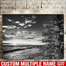 Ocean Sunset Personalized Multi-Names Canvas Family - CANLA75 - CustomCat