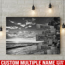 Ocean Sunset Personalized Multi-Names Canvas Family - CANLA75 - CustomCat