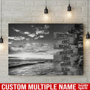 Ocean Sunset Personalized Multi-Names Canvas Family - CANLA75 - CustomCat