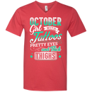 October girl with tattoos pretty eyes and thick things T-shirts CustomCat