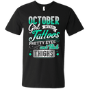 October girl with tattoos pretty eyes and thick things T-shirts CustomCat