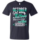 October girl with tattoos pretty eyes and thick things T-shirts CustomCat
