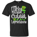 One Lucky Teacher Of The Cutest Leprechauns Shamrock Funny Gifts Patrick's Day T-Shirt CustomCat