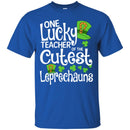 One Lucky Teacher Of The Cutest Leprechauns Shamrock Funny Gifts Patrick's Day T-Shirt CustomCat