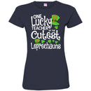 One Lucky Teacher Of The Cutest Leprechauns Shamrock Funny Gifts Patrick's Day T-Shirt CustomCat