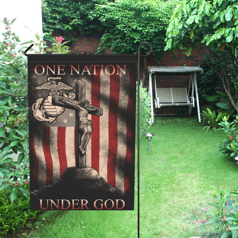 One Nation Under God - 12" x 18" Garden Flag 12" x 18"(Twin Sides) interestprint