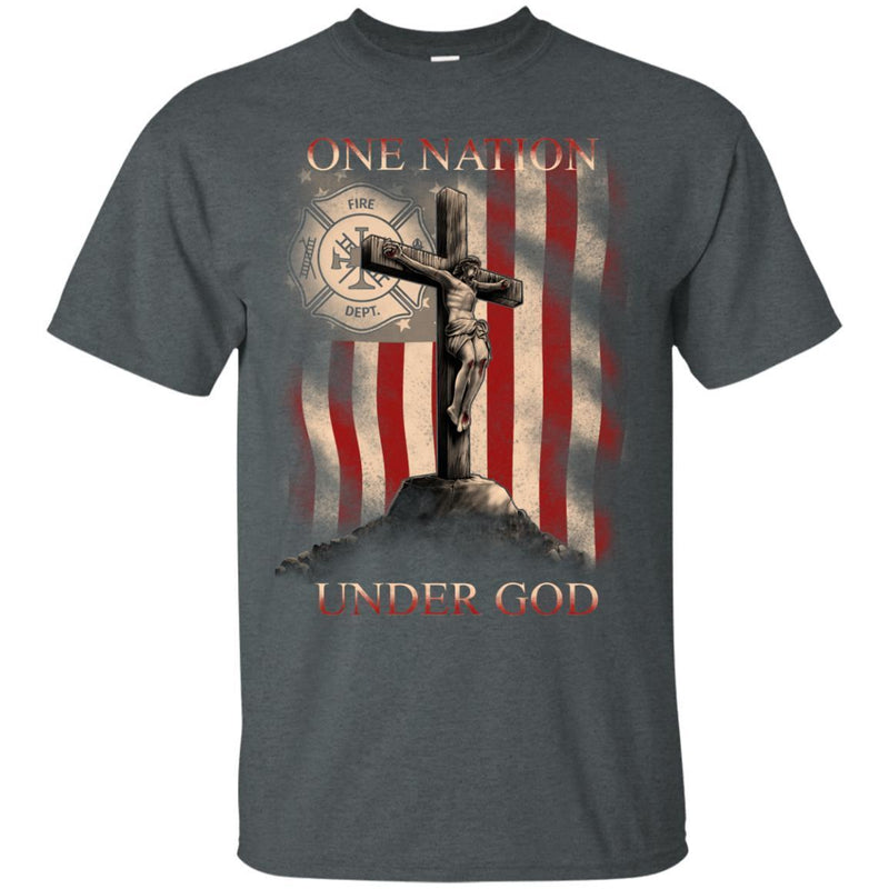 One Nation Under God Firefighter T-shirts & Hoodie for Veteran's Day CustomCat