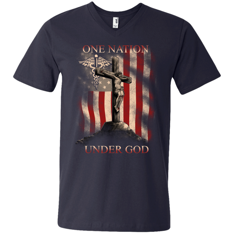 One Nation Under God Nurse Version Tshirt CustomCat