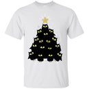 Owl T-Shirt Black Owl Christmas Tree Star Above Tee Shirt CustomCat