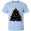 Owl T-Shirt Black Owl Christmas Tree Star Above Tee Shirt CustomCat