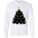 Owl T-Shirt Black Owl Christmas Tree Star Above Tee Shirt CustomCat