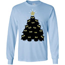 Owl T-Shirt Black Owl Christmas Tree Star Above Tee Shirt CustomCat