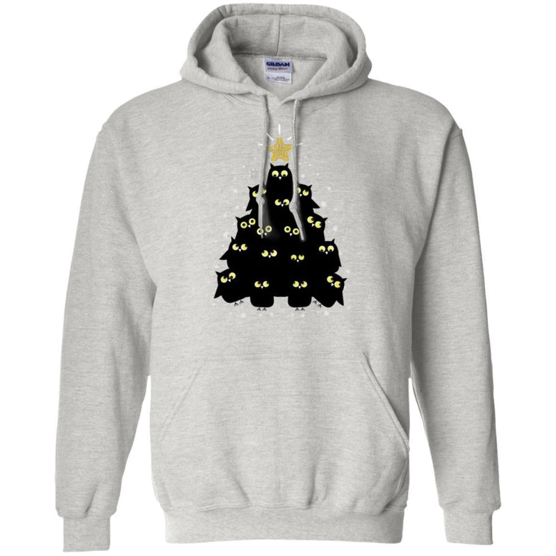 Owl T-Shirt Black Owl Christmas Tree Star Above Tee Shirt CustomCat