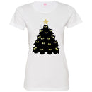 Owl T-Shirt Black Owl Christmas Tree Star Above Tee Shirt CustomCat