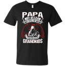 Papa not as lean but still as mean so don't i mess with my grandkids T-shirts CustomCat