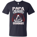 Papa not as lean but still as mean so don't i mess with my grandkids T-shirts CustomCat