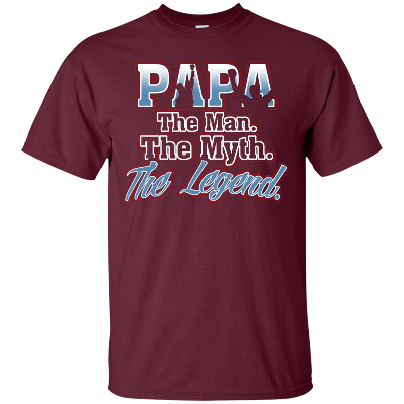 Papa The Man The Myth The Legend t-shirts CustomCat