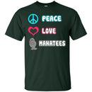 Peace Love Manatee T-shirt & Hoodie For Beach Lovers CustomCat