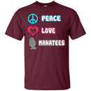 Peace Love Manatee T-shirt & Hoodie For Beach Lovers CustomCat