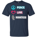 Peace Love Manatee T-shirt & Hoodie For Beach Lovers CustomCat