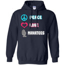 Peace Love Manatee T-shirt & Hoodie For Beach Lovers CustomCat
