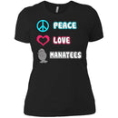 Peace Love Manatee T-shirt & Hoodie For Beach Lovers CustomCat