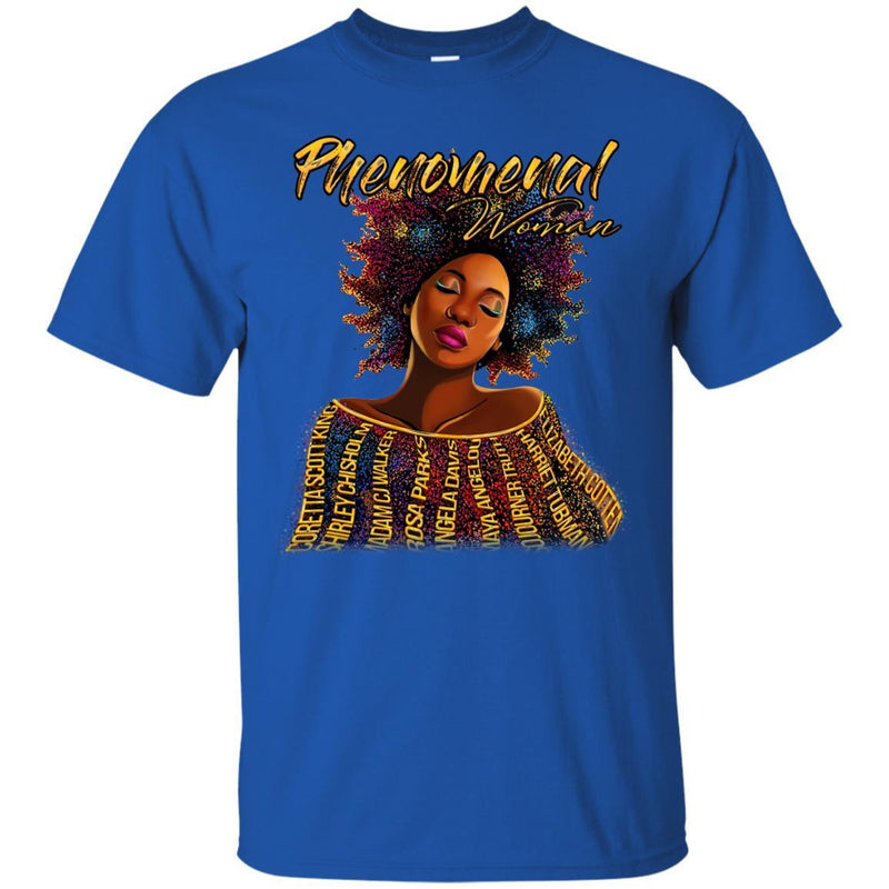 Phenomenal Women Black History Month T-Shirt for Women African Pride Shirts CustomCat