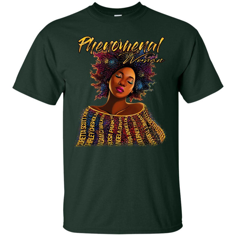 Phenomenal Women Black History Month T-Shirt for Women African Pride Shirts CustomCat