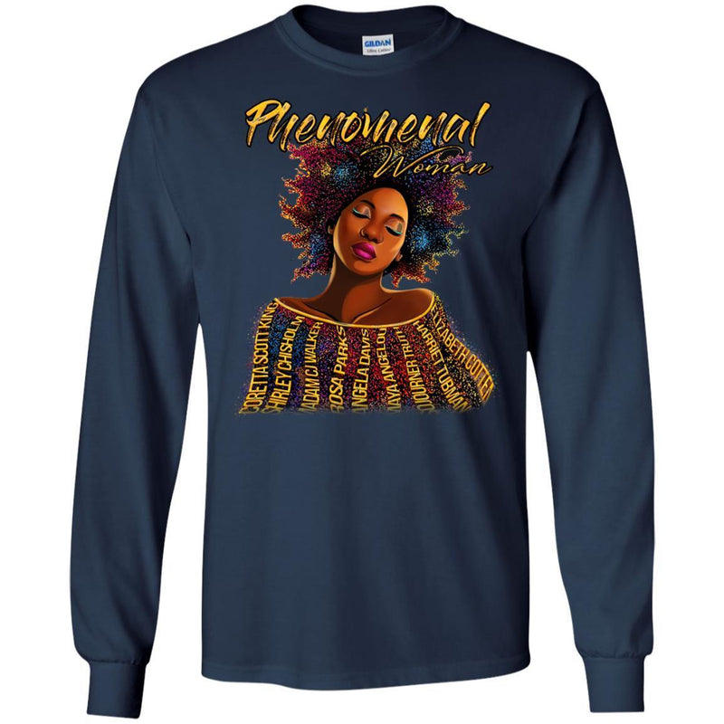 Phenomenal Women Black History Month T-Shirt for Women African Pride Shirts CustomCat