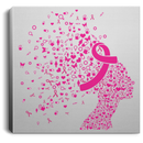 Pink Ribbon Awareness Canvas - Breast Cancer Awareness Canvas Wall Art Decor