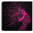 Pink Ribbon Awareness Canvas - Breast Cancer Awareness Canvas Wall Art Decor
