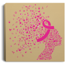 Pink Ribbon Awareness Canvas - Breast Cancer Awareness Canvas Wall Art Decor