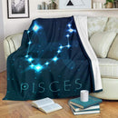 Pisces Zodiac Sign Astrology Fleece Blanket Spiritual Horoscope Constellations Stars Blanket Large Blanket interestprint