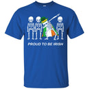 Proud To Be Irish Skeleton Wear Irish Flag Dabbing Funny Gifts Patrick's Day T-Shirt CustomCat