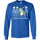 Proud To Be Irish Skeleton Wear Irish Flag Dabbing Funny Gifts Patrick's Day T-Shirt CustomCat