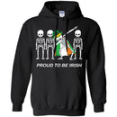 Proud To Be Irish Skeleton Wear Irish Flag Dabbing Funny Gifts Patrick's Day T-Shirt CustomCat