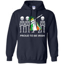 Proud To Be Irish Skeleton Wear Irish Flag Dabbing Funny Gifts Patrick's Day T-Shirt CustomCat