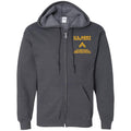 Proudly Served US Army E-4 Corporal E4 CPL  Embroidered Zip Up Hooded Sweatshirt CustomCat